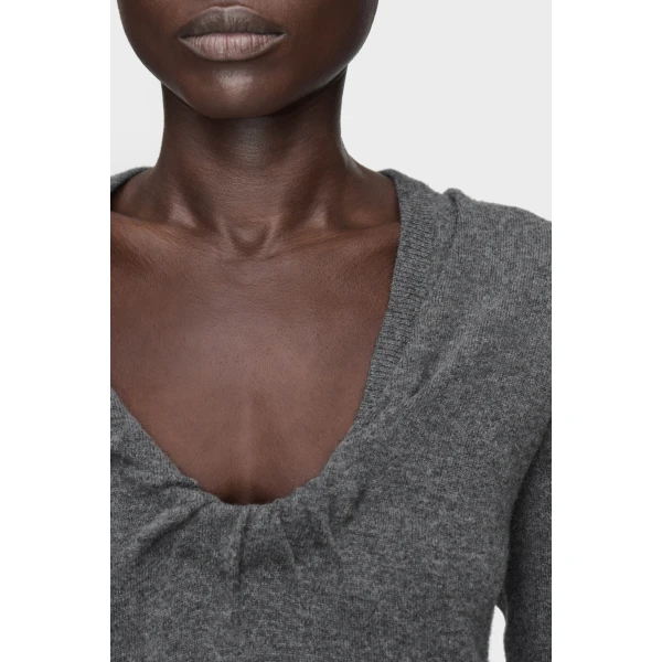 Maison Margiela Twisted Knit Crewneck Sweater in Grey | Sweaters | Luxury Shoes 