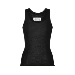 Maison Margiela Twisted Knit Tank Top in Black | Luxury Shoes 