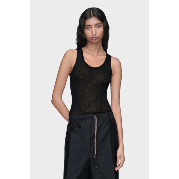Maison Margiela Twisted Knit Tank Top in Black | Sleeveless | Luxury Shoes 