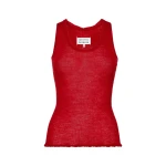 Maison Margiela Twisted Knit Tank Top in Red | Luxury Shoes 