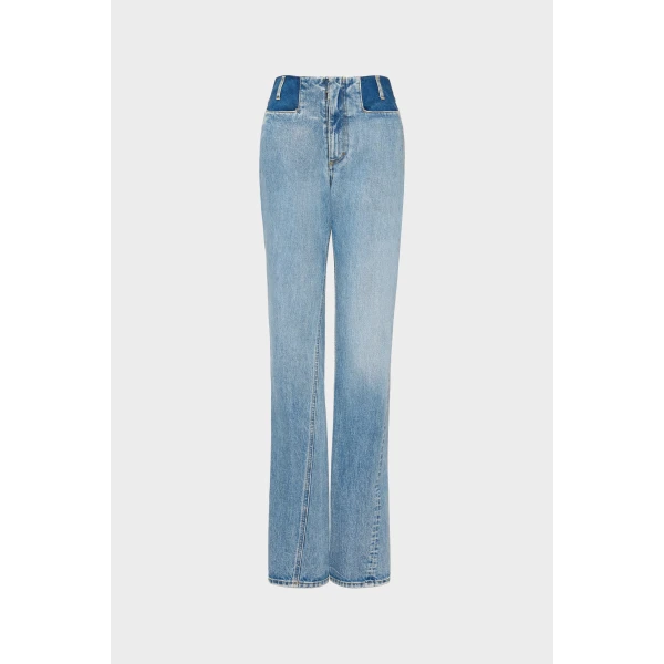 Maison Margiela Two-Tone Denim Trousers in Blue | Pants | Luxury Shoes 