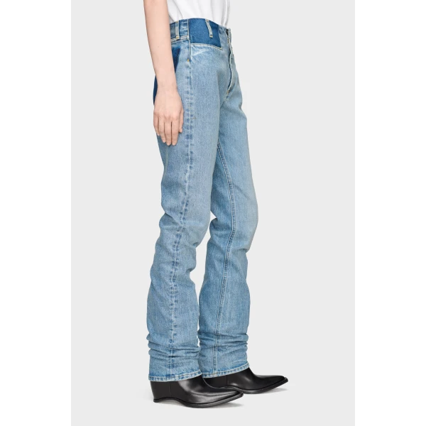 Maison Margiela Two-Tone Denim Trousers in Blue | Pants | Luxury Shoes 