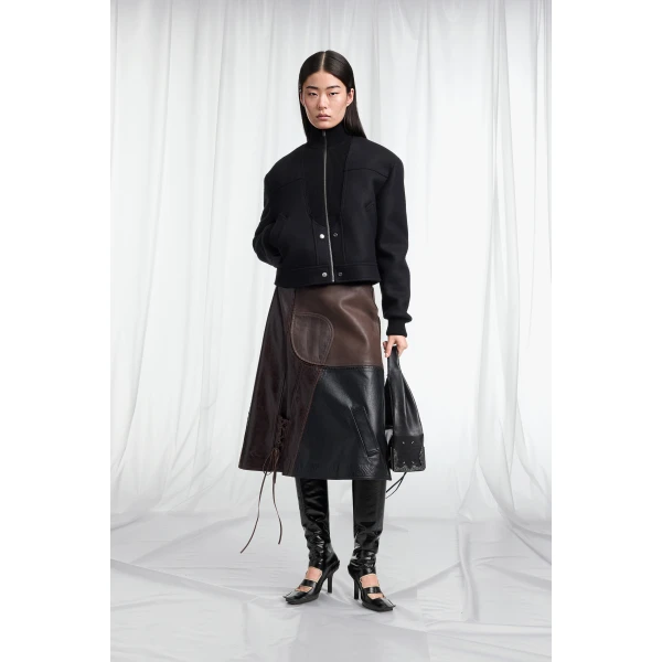 Maison Margiela Virgin Wool Bomber Jacket in Black | Jackets | Luxury Shoes 
