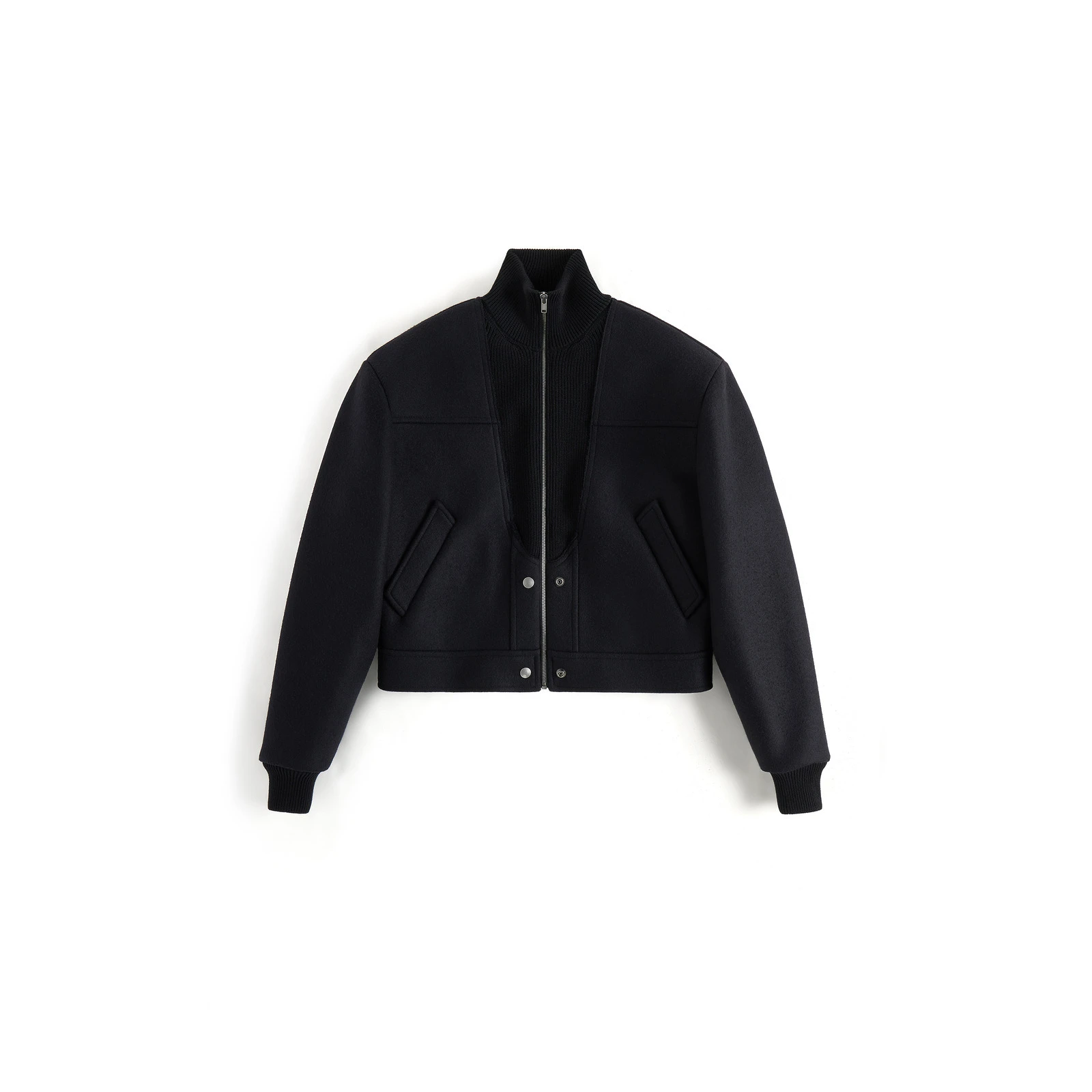 Maison Margiela Virgin Wool Bomber Jacket in Black Maison Margiela Virgin Wool Bomber Jacket in Black | Luxury Shoes