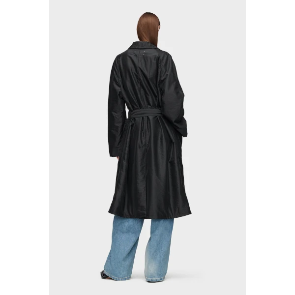 Maison Margiela Virgin Wool Double-Breasted Coat in Black | Wool Coat | Luxury Shoes 