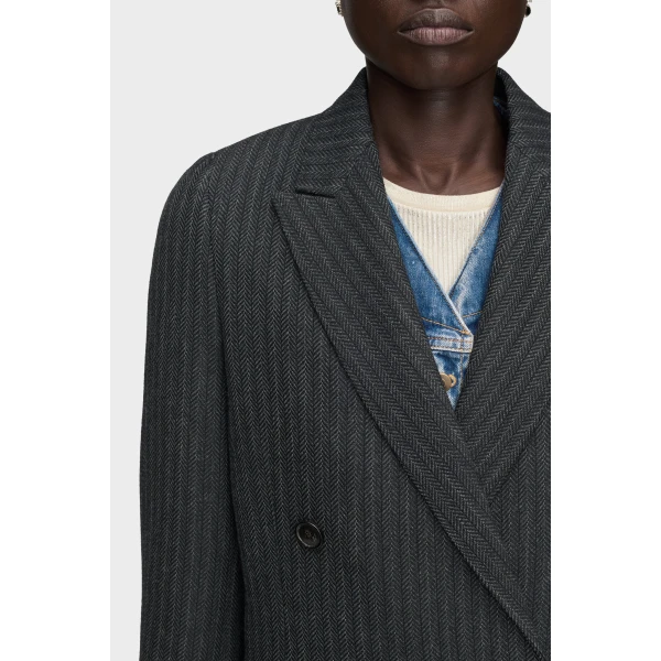 Maison Margiela Virgin Wool Long Coat in Black | Wool Coat | Luxury Shoes 