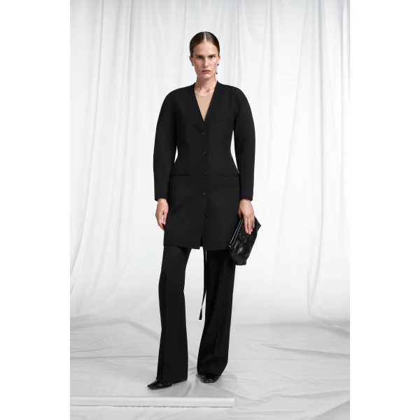 Maison Margiela Virgin Wool Mini Dress in Black | Mini Dresses | Luxury Shoes 