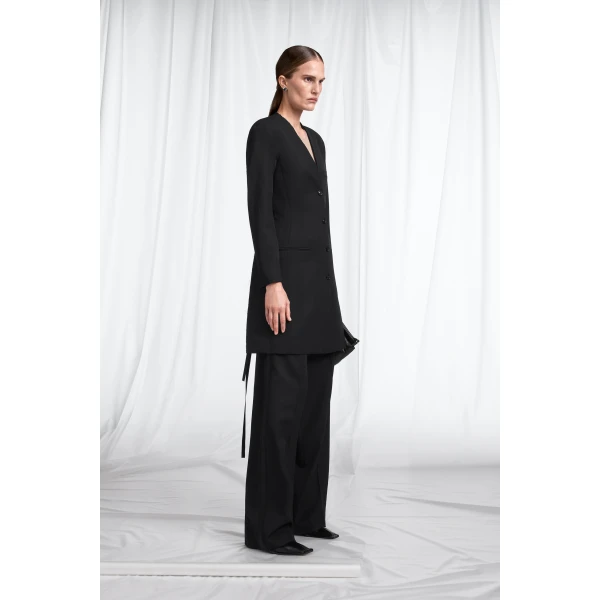 Maison Margiela Virgin Wool Mini Dress in Black | Mini Dresses | Luxury Shoes 