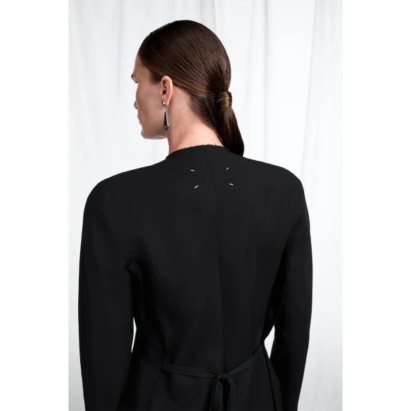 Maison Margiela Virgin Wool Mini Dress in Black | Mini Dresses | Luxury Shoes 