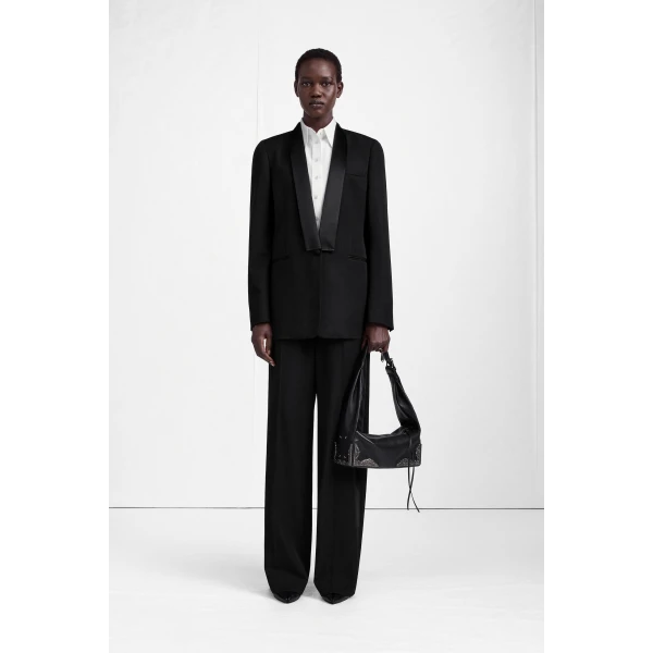 Maison Margiela Virgin Wool Tuxedo Blazer in Black | Blazers | Luxury Shoes 