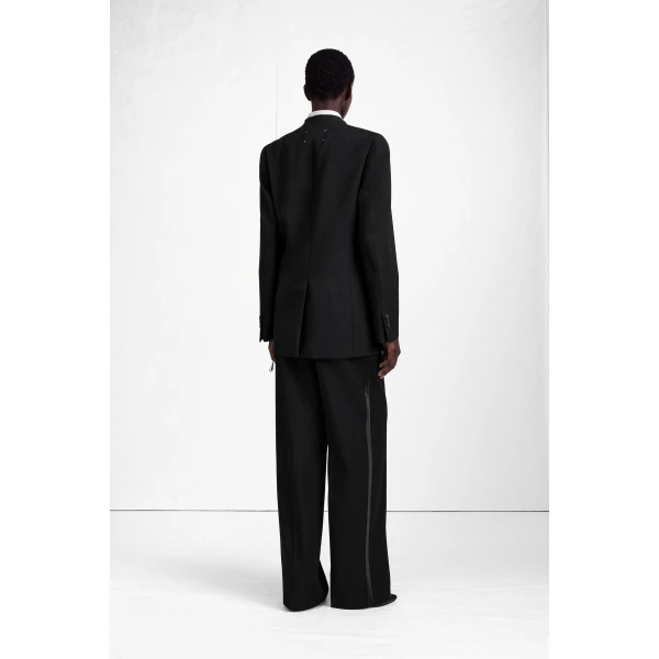 Maison Margiela Virgin Wool Tuxedo Blazer in Black | Blazers | Luxury Shoes 