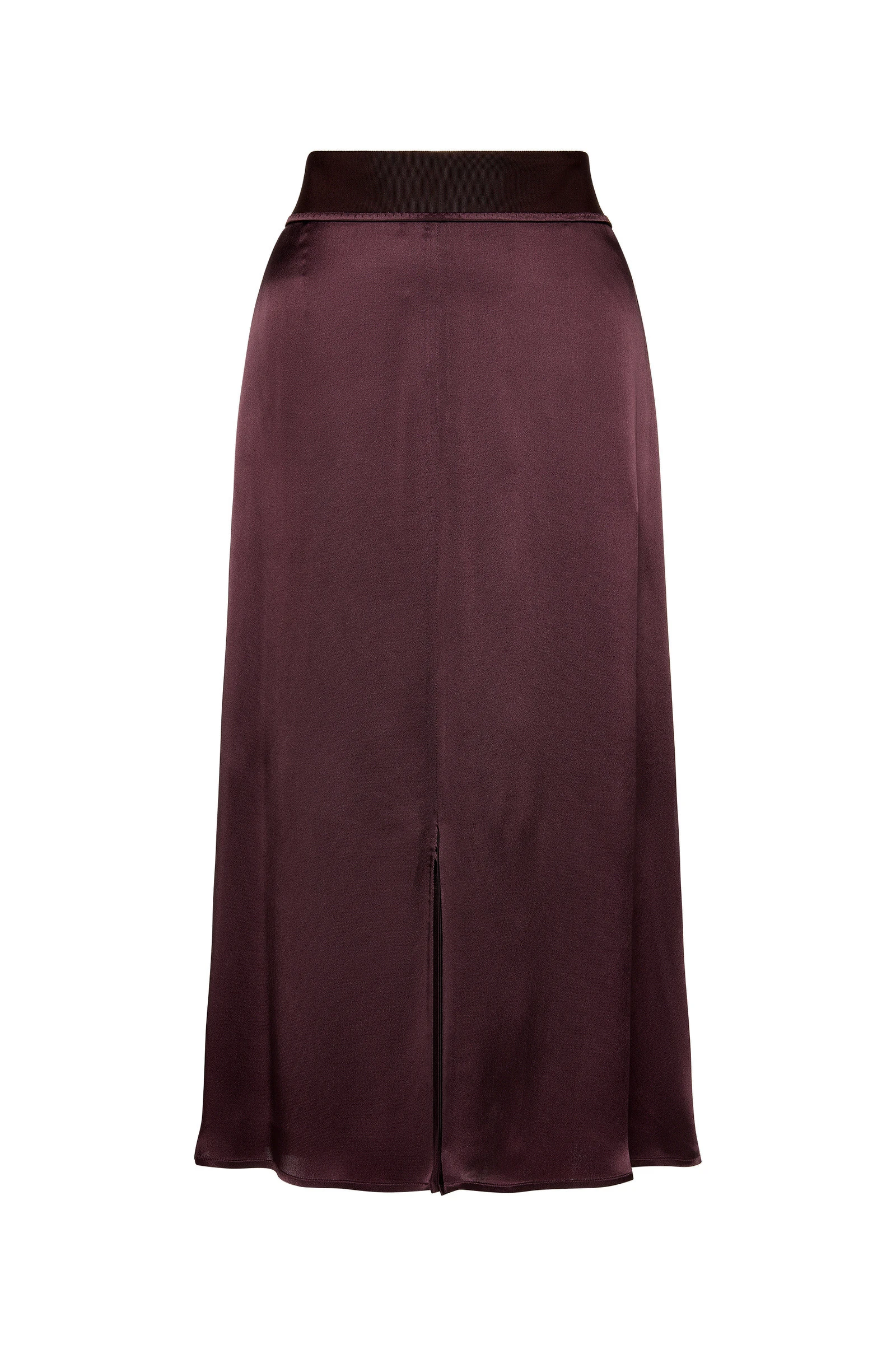 Maison Margiela Washed Silk Satin Midi Skirt in Plum Purple Maison Margiela Washed Silk Satin Midi Skirt in Plum Purple | Luxury Shoes