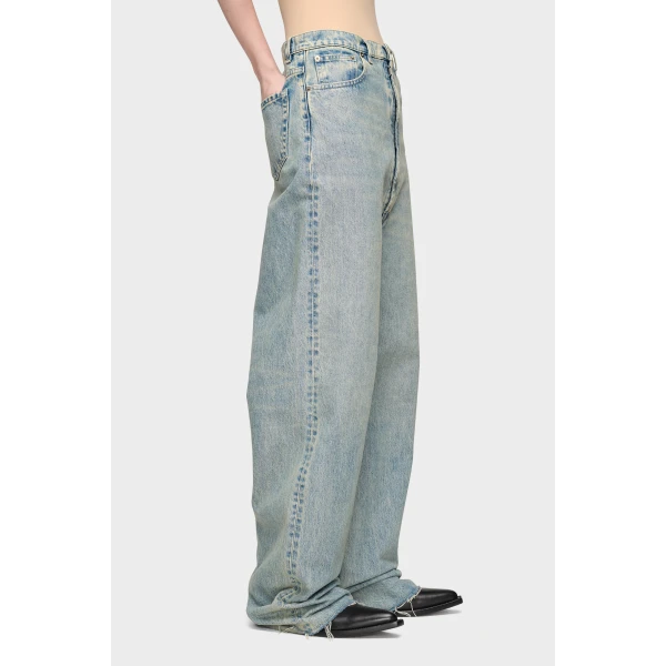 Maison Margiela Wide-Leg Jeans in Light Blue | Denim | Luxury Shoes 