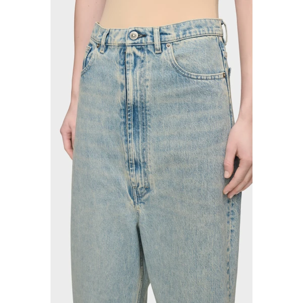 Maison Margiela Wide-Leg Jeans in Light Blue | Denim | Luxury Shoes 