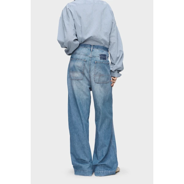Maison Margiela Wide-Leg Jeans in Vintage Medium Blue | Denim | Luxury Shoes 