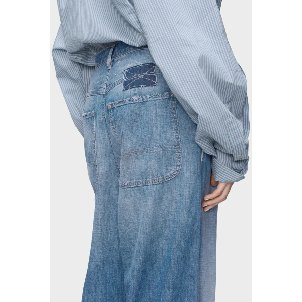 Maison Margiela Wide-Leg Jeans in Vintage Medium Blue | Denim | Luxury Shoes 