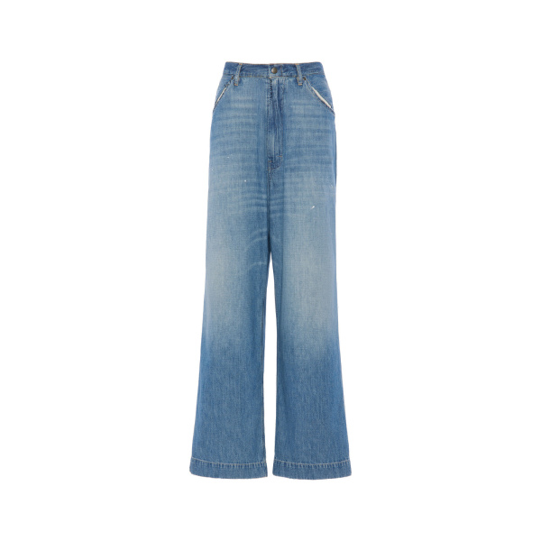 Maison Margiela Wide-Leg Jeans in Vintage Medium Blue | Luxury Shoes 
