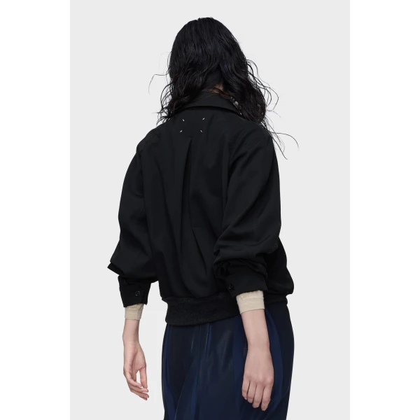 Maison Margiela Wool Caban in Black | Jackets | Luxury Shoes 