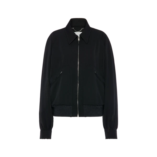 Wool Caban in Black