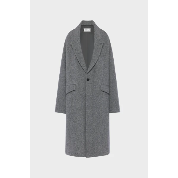 Maison Margiela Wool Coat in Black | Wool Coat | Luxury Shoes 