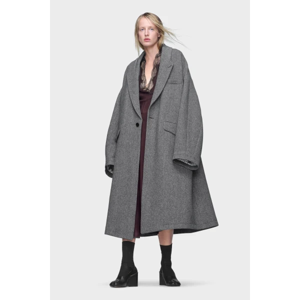 Maison Margiela Wool Coat in Black | Wool Coat | Luxury Shoes 