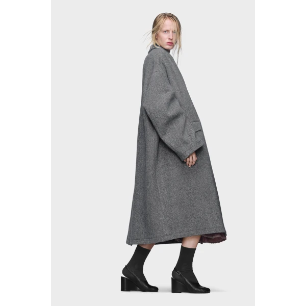 Maison Margiela Wool Coat in Black | Wool Coat | Luxury Shoes 