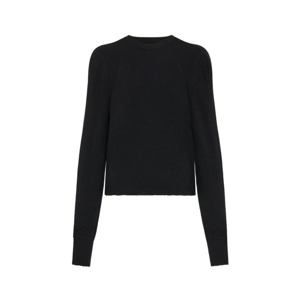 Maison Margiela Wool Knit Top in Black | Luxury Shoes 