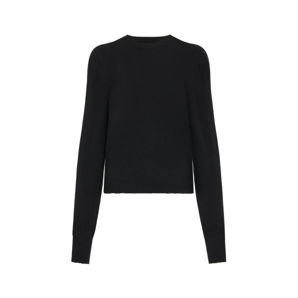 Maison Margiela Wool Knit Top in Black | Luxury Shoes 