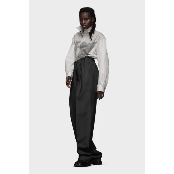 Maison Margiela Wool Mohair Trousers in Dark Avion | Tailored pants | Luxury Shoes 