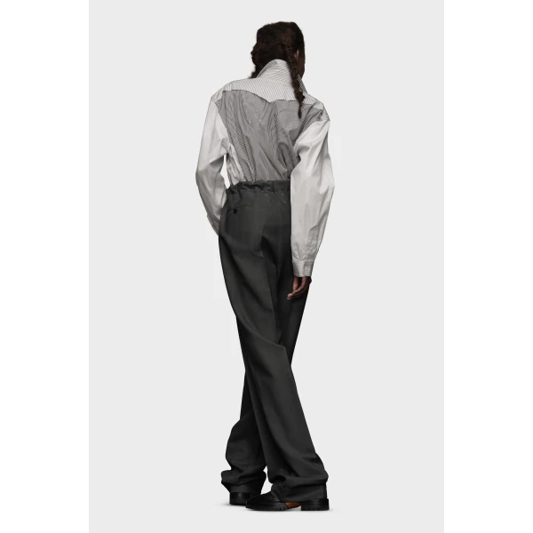 Maison Margiela Wool Mohair Trousers in Dark Avion | Tailored pants | Luxury Shoes 