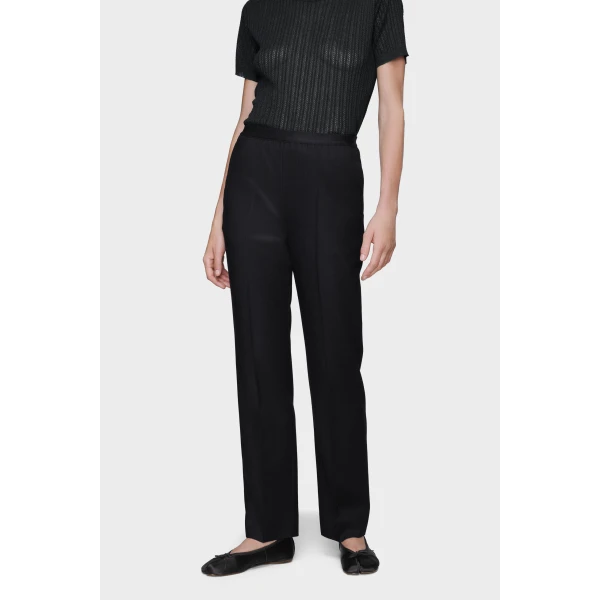 Maison Margiela Wool Straight-Leg Trousers in Black | Tailored pants | Luxury Shoes 