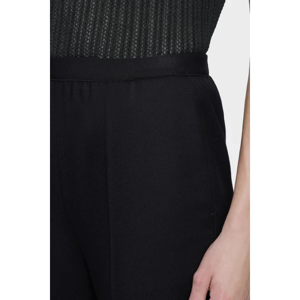 Maison Margiela Wool Straight-Leg Trousers in Black | Tailored pants | Luxury Shoes 