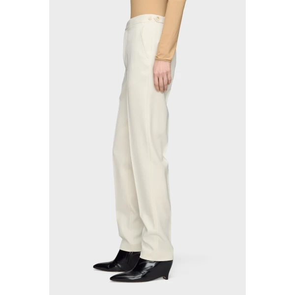 Maison Margiela Wool Tailored Trousers in Ecru | Tailored pants | Luxury Shoes 