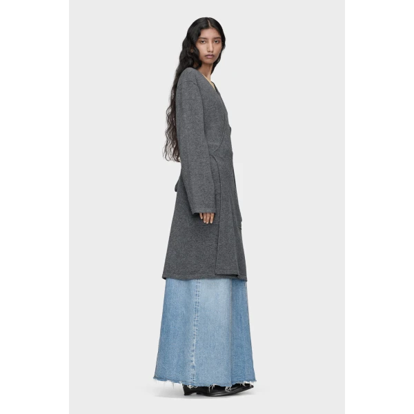 Maison Margiela Wool Wrap Cardigan in Grey | Cardigan | Luxury Shoes 