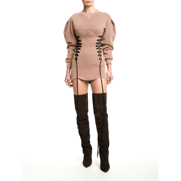 Maria Lucia Hohan Aino Mini Dress in Miele | Mini Dresses | Luxury Shoes 