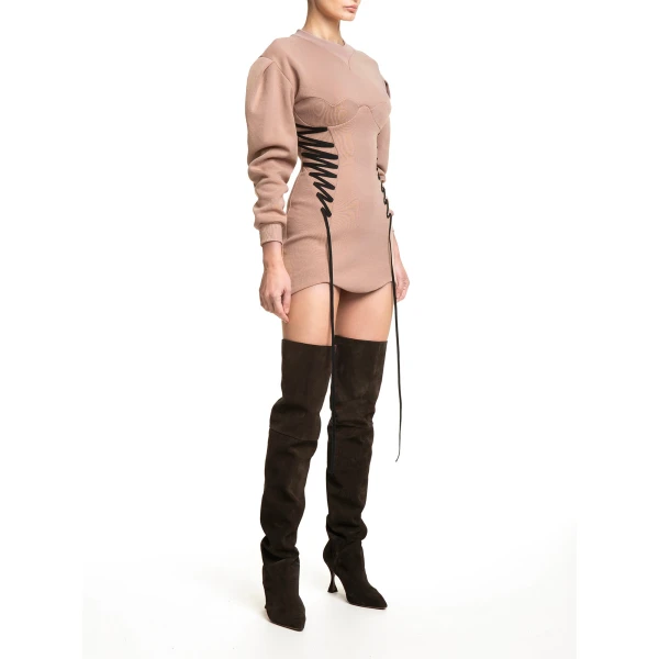 Maria Lucia Hohan Aino Mini Dress in Miele | Mini Dresses | Luxury Shoes 