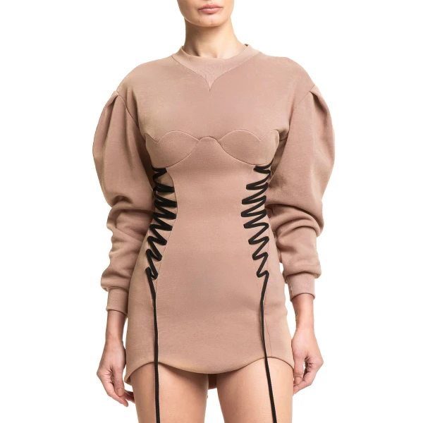 Maria Lucia Hohan Aino Mini Dress in Miele | Mini Dresses | Luxury Shoes 
