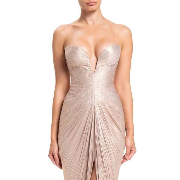 Maria Lucia Hohan Alessandra Gown in Cameo Rose | Evening Gowns | Luxury Shoes 