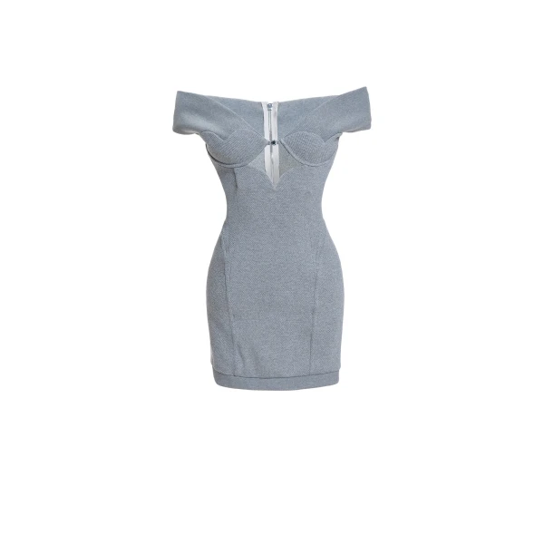Amalya Mini Dress in Silver