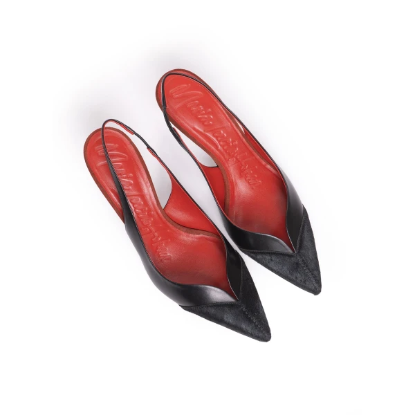 Maria Lucia Hohan Ambra Slingback Pumps in Black | Heels | Luxury Shoes 