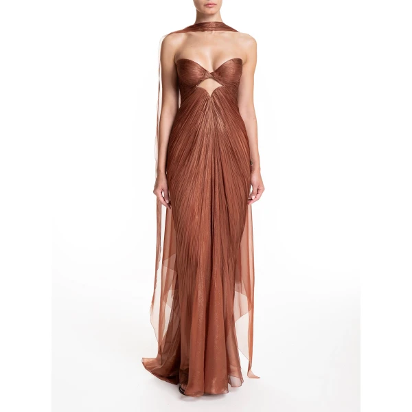 Maria Lucia Hohan Ari Shawl in Chocolate | Scarves | Luxury Shoes 
