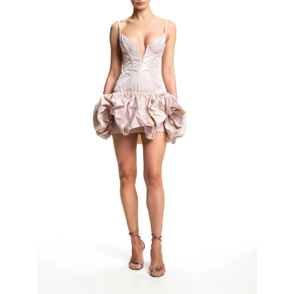 Maria Lucia Hohan Ayna Mini Dress in Nude | Mini Dresses | Luxury Shoes 