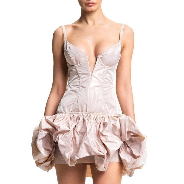 Maria Lucia Hohan Ayna Mini Dress in Nude | Mini Dresses | Luxury Shoes 
