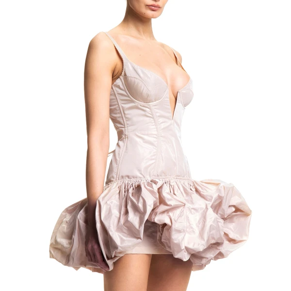 Maria Lucia Hohan Ayna Mini Dress in Nude | Mini Dresses | Luxury Shoes 