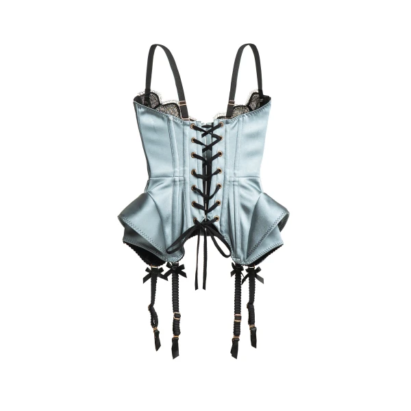 Maria Lucia Hohan Chantal Corset in Blue | Sleeveless | Luxury Shoes 