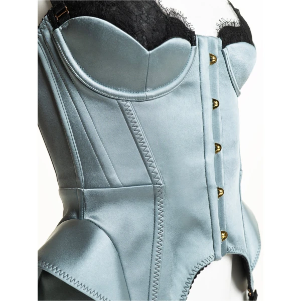 Maria Lucia Hohan Chantal Corset in Blue | Sleeveless | Luxury Shoes 