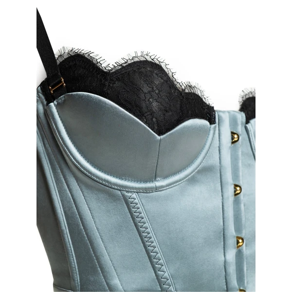 Maria Lucia Hohan Chantal Corset in Blue | Sleeveless | Luxury Shoes 
