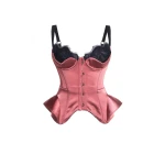 Maria Lucia Hohan Chantal Corset in Lipstick | Sleeveless | Luxury Shoes 
