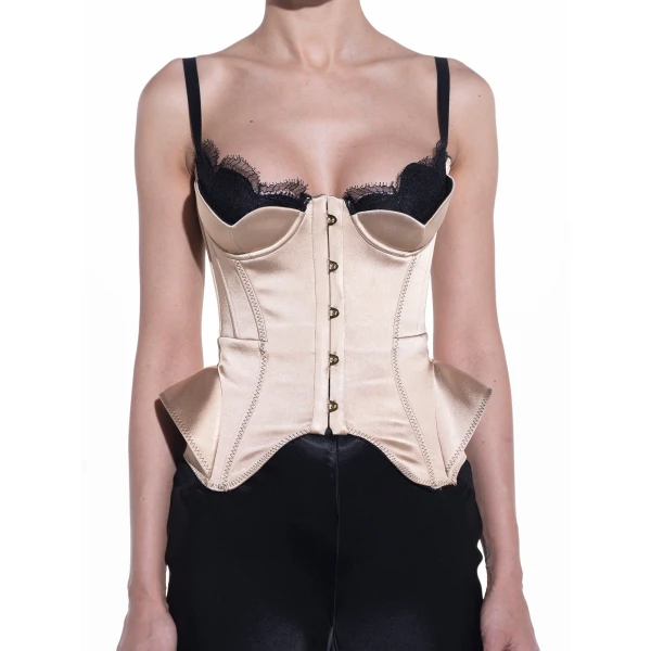 Maria Lucia Hohan Chantal Corset in Macchiato | Sleeveless | Luxury Shoes 