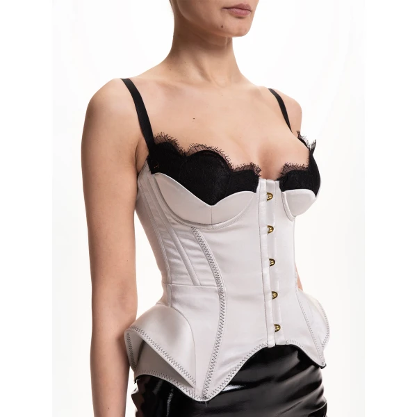 Maria Lucia Hohan Chantal Corset in Moonbeam | Sleeveless | Luxury Shoes 